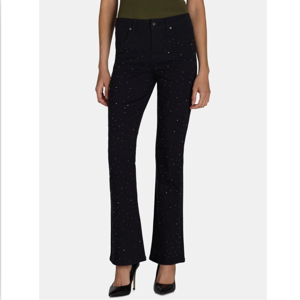Madden NYC Black Rhinestone Jeans